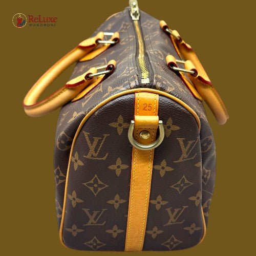 Louis Vuitton Brown Monogram Speedy 25