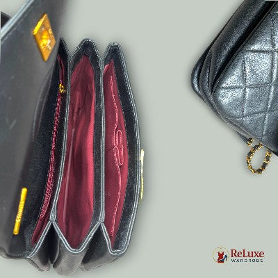 Chanel Black Quilted Leather - Small Handle Bag