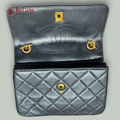 Chanel Black Quilted Leather - Small Handle Bag