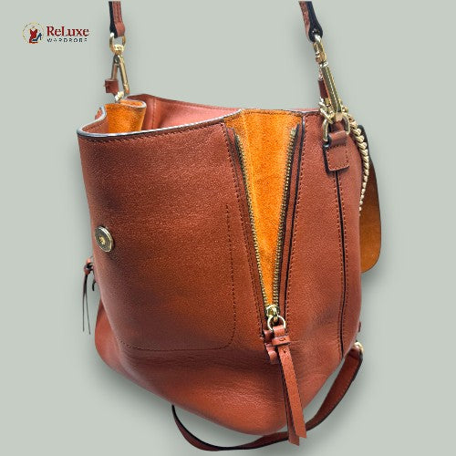 Chloe Brown Leather and Suede Small Faye Backpack