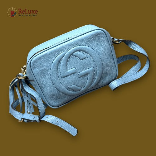 Gucci Aqua Leather Soho Disco Shoulder Bag