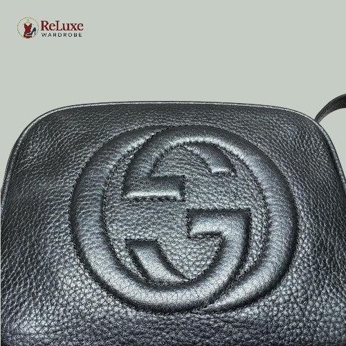 Gucci Black Leather Crossbody Bag