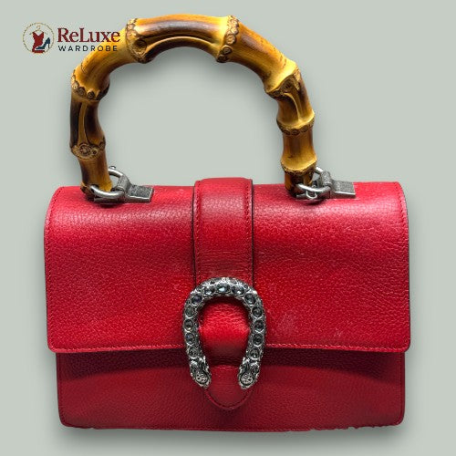 Gucci Leather Medium Dionysus Bamboo Top Handle