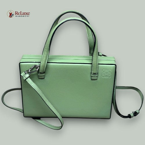 Loewe Calfskin Small Postal Bag Green