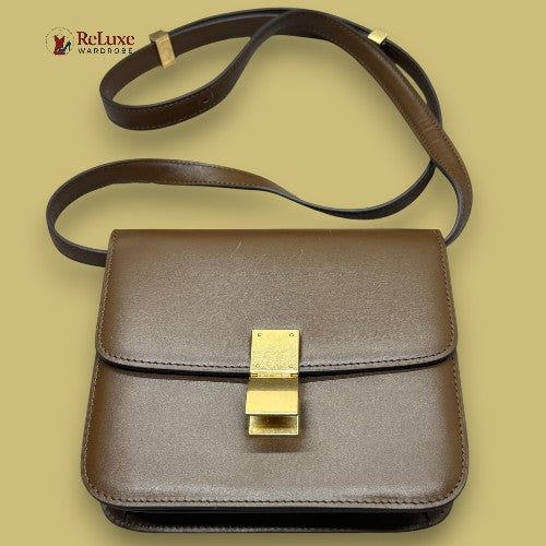 Céline Celine Brown Teen Classic Box Dark brown