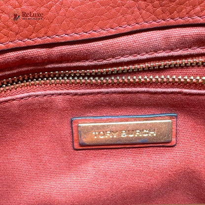 Tory Burch Orange Leather Chelsea Crossbody Bag