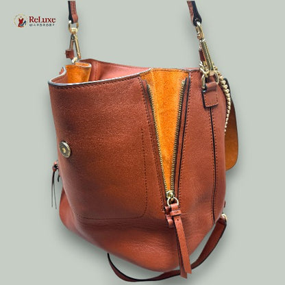 Chloe Brown Leather and Suede Small Faye Backpack