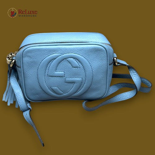 Gucci Aqua Leather Soho Disco Shoulder Bag