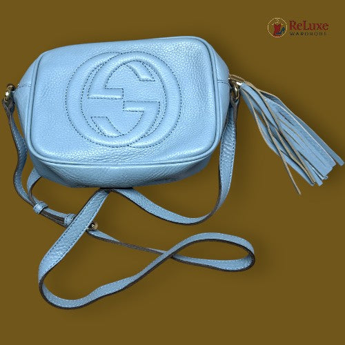 Gucci Aqua Leather Soho Disco Shoulder Bag