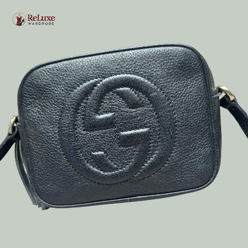 Gucci Black Leather Crossbody Bag
