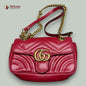 Gucci Red Leather Matrasse Mini Shoulder Bag