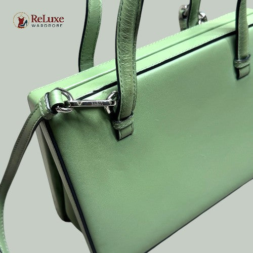 Loewe  Calfskin Small Postal Bag Green